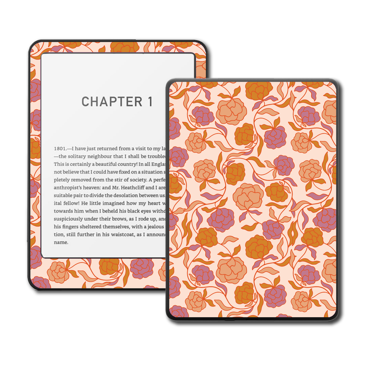 Bloom Waltz Kindle and Kobo e-reader skin mockup