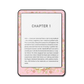 Blush Worth Staying e-reader skin front mockup