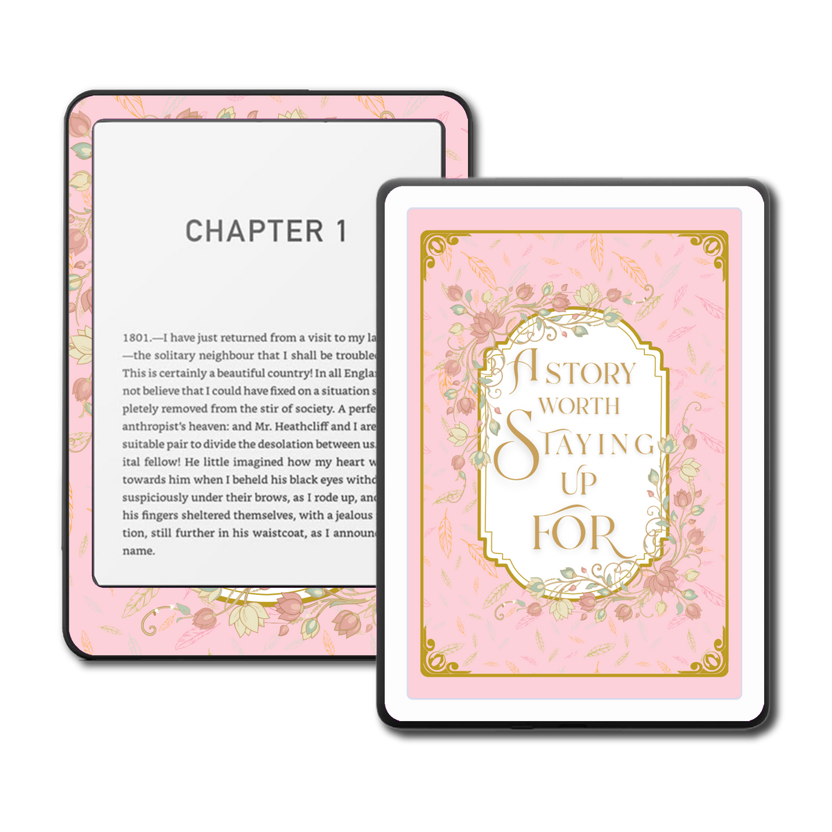 Blush Worth Staying skin for Kindle, Kindle ColorSoft and Kobo e-readers