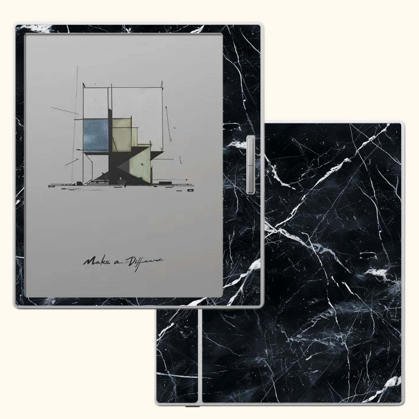 Midnight Vein Marble Boox Go Color 7 Skin