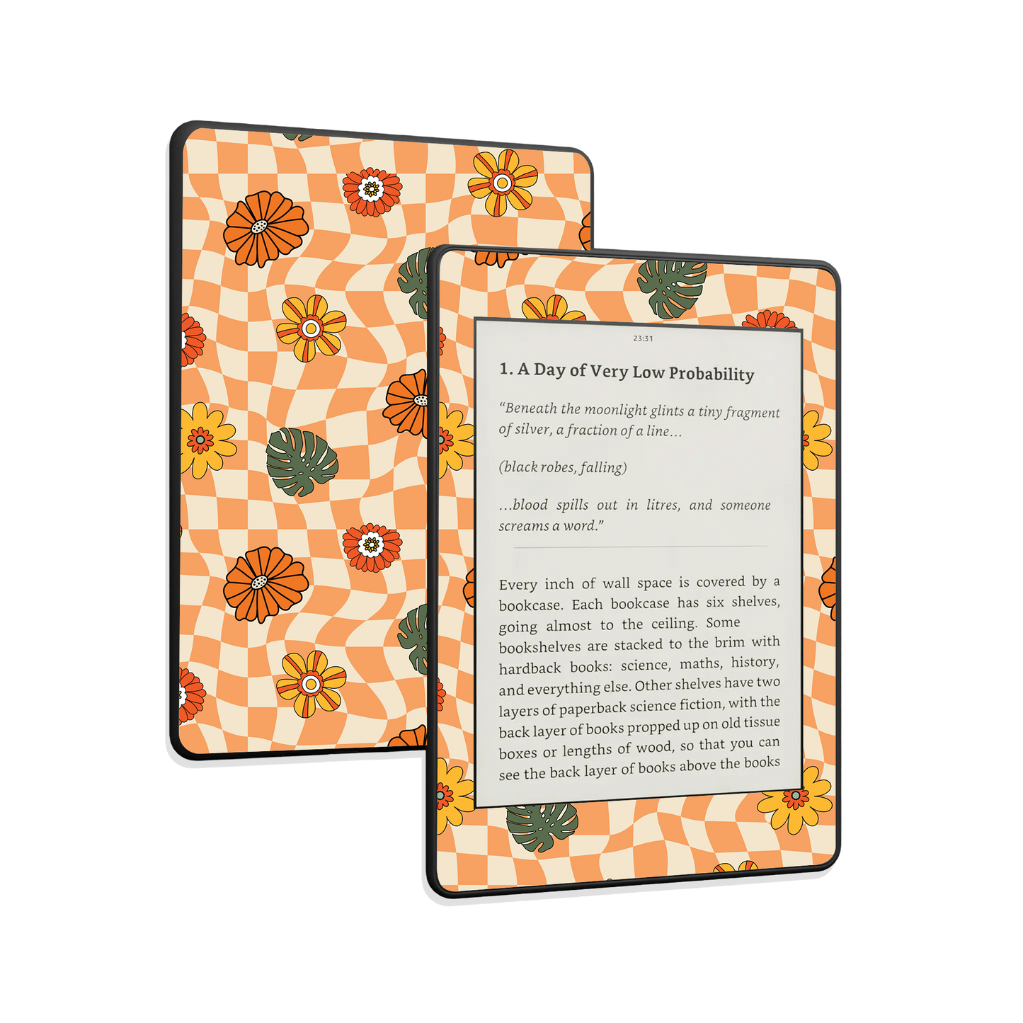 Kindle & Kobo Skin - Checker Bloom