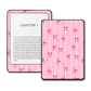 Cozy Noel festive vinyl skin on a Kindle e-reader, cosy Christmas design