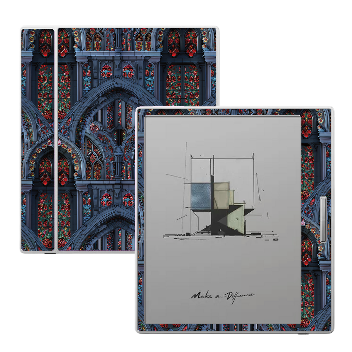 Crimson Cathedral skin for Boox Go Color 7 and Boox Palma e-readers