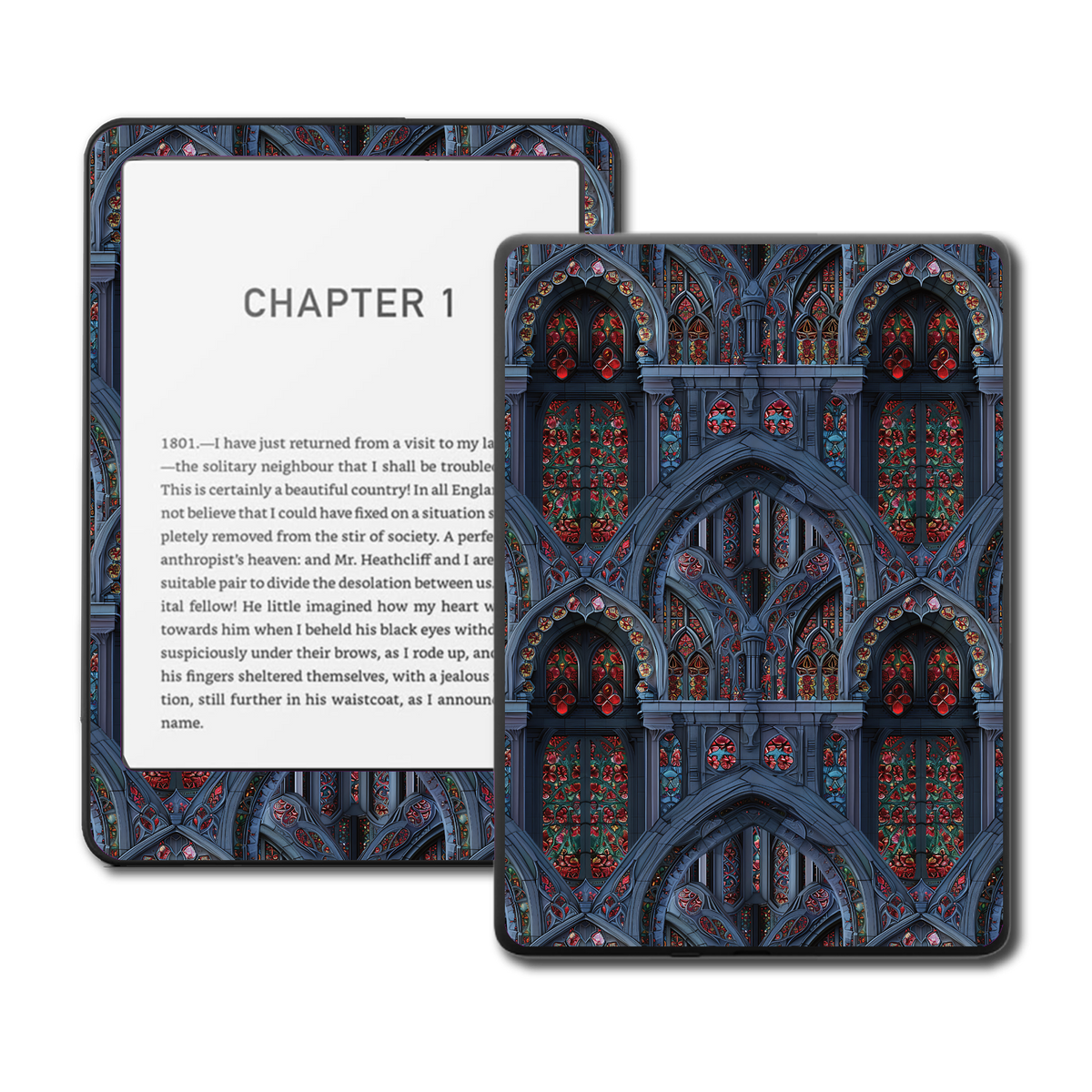 Crimson Cathedral Kindle and Kobo e-reader skin mockup