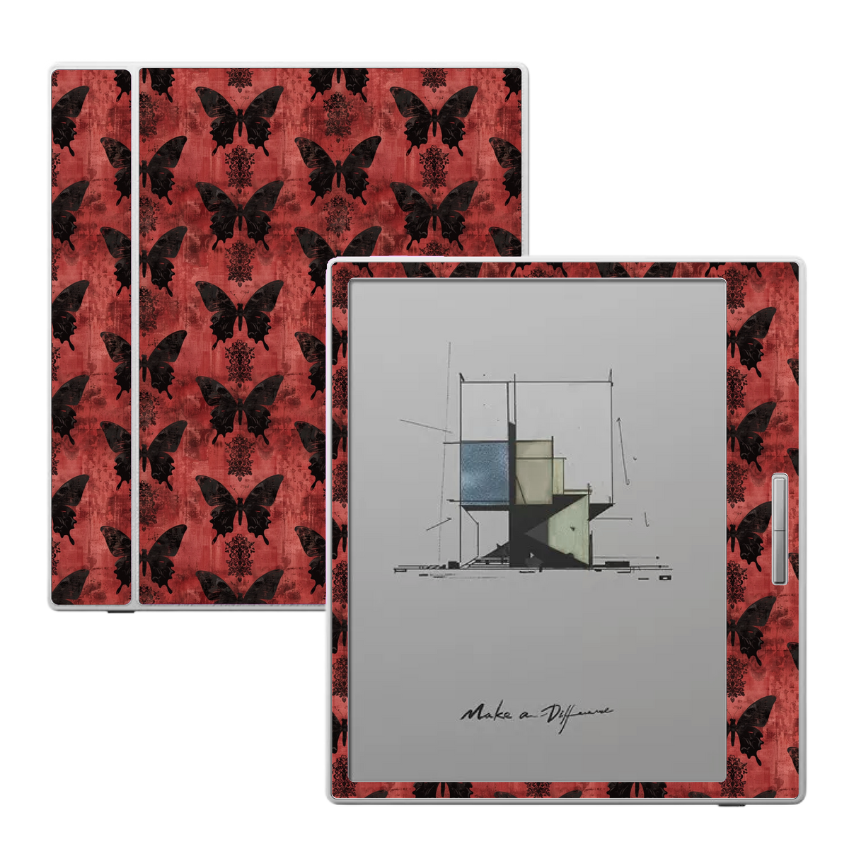 Crimson Moth skin for Boox Go Color 7 and Boox Palma e-readers