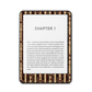 Crimson Stripe Kindle, Kobo and ColorSoft e-reader skin - front view