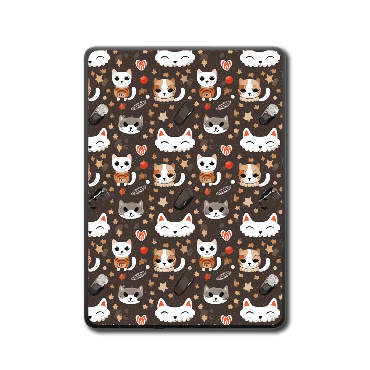 Meowchi Nights cat-themed Kindle skin - back view
