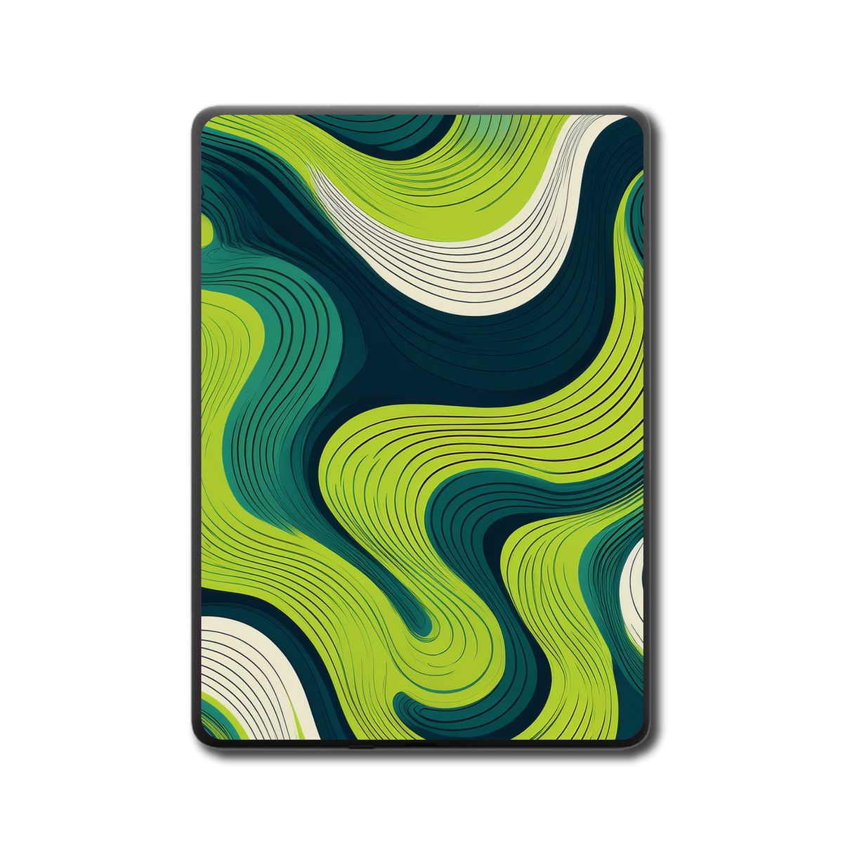 Cyber Lime Flow Kindle Kobo skin back