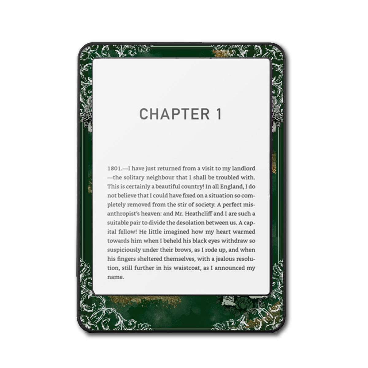 Emerald Curse Sealed Kindle, Kobo and ColorSoft skin front view