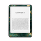 Emerald Gilded Kindle and Kobo e-reader skin front view
