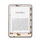Front view of Festive Trinkets Kindle skin sticker with festive ornament motifs