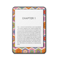 Flower Tiles Kindle, Kobo and ColorSoft e-reader skin - front view