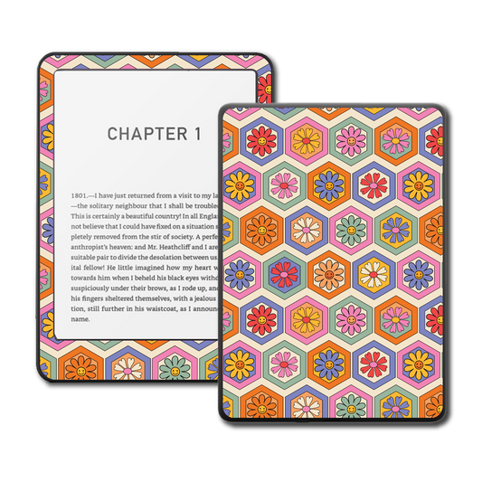Kindle, Kobo & ColorSoft Skin - Flower Tiles