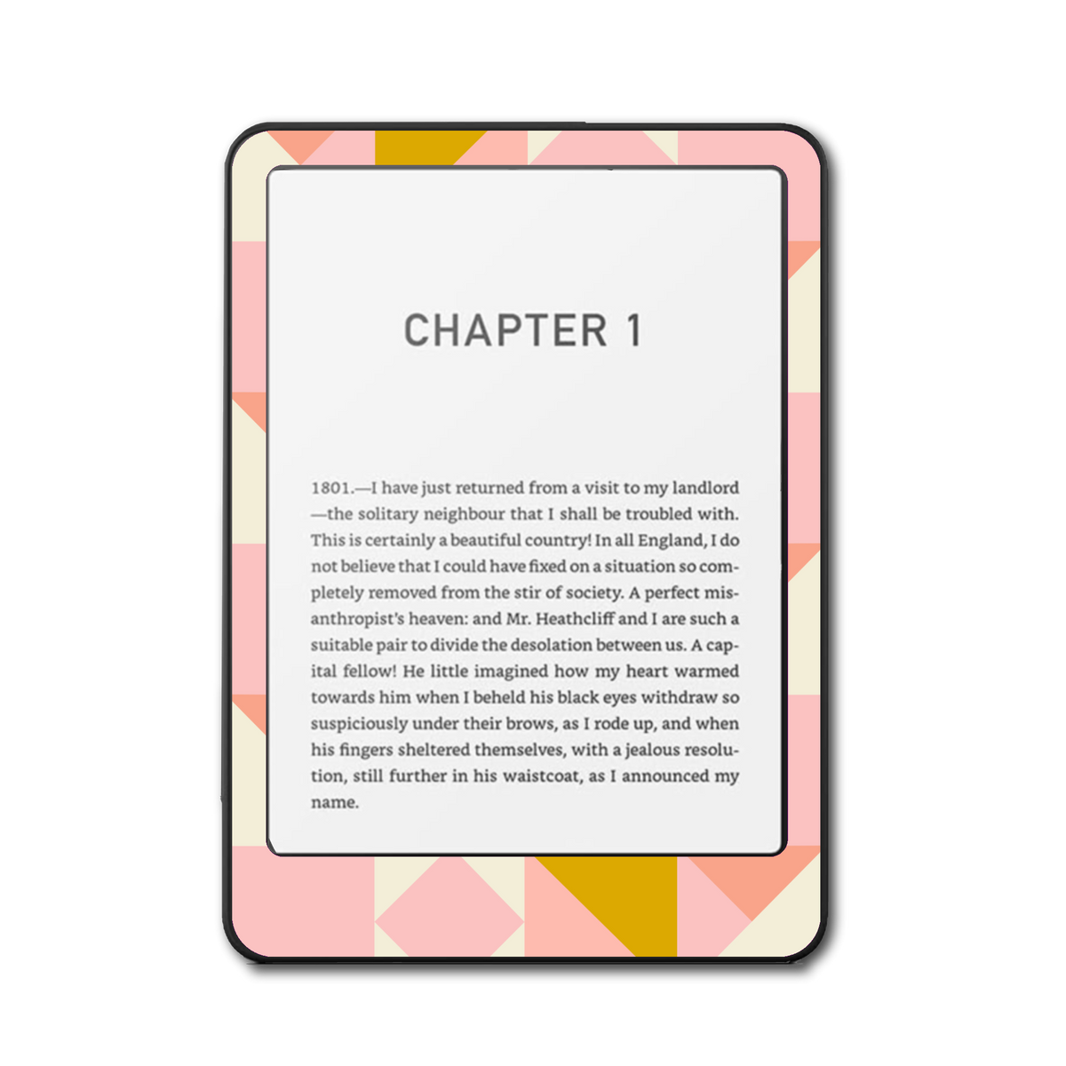 Golden Quilt Kindle and Kobo e-reader skin front mockup