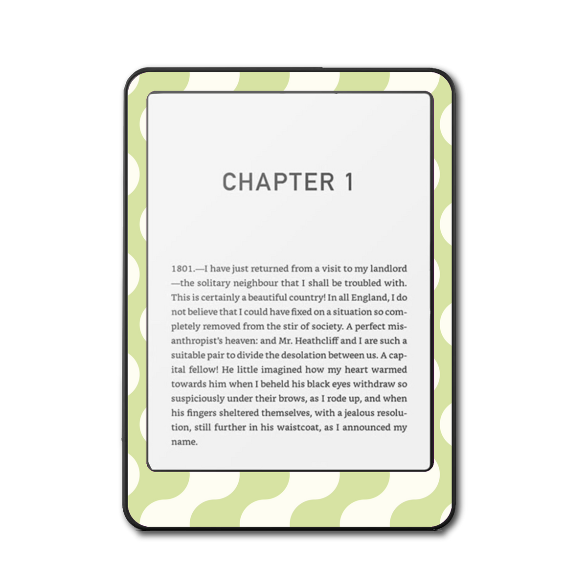 Green Pulse Kindle Kobo skin front