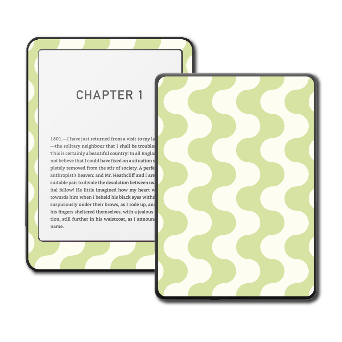 Green Pulse Kindle Kobo skin main mockup