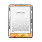 Front view of Groovy Garden skin applied to a Kindle e-reader