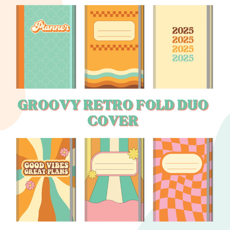 Notepad - Fold Duo Cover - Groovy Retro