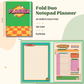 Notepad - Fold Duo Planner - Groovy Green Retro