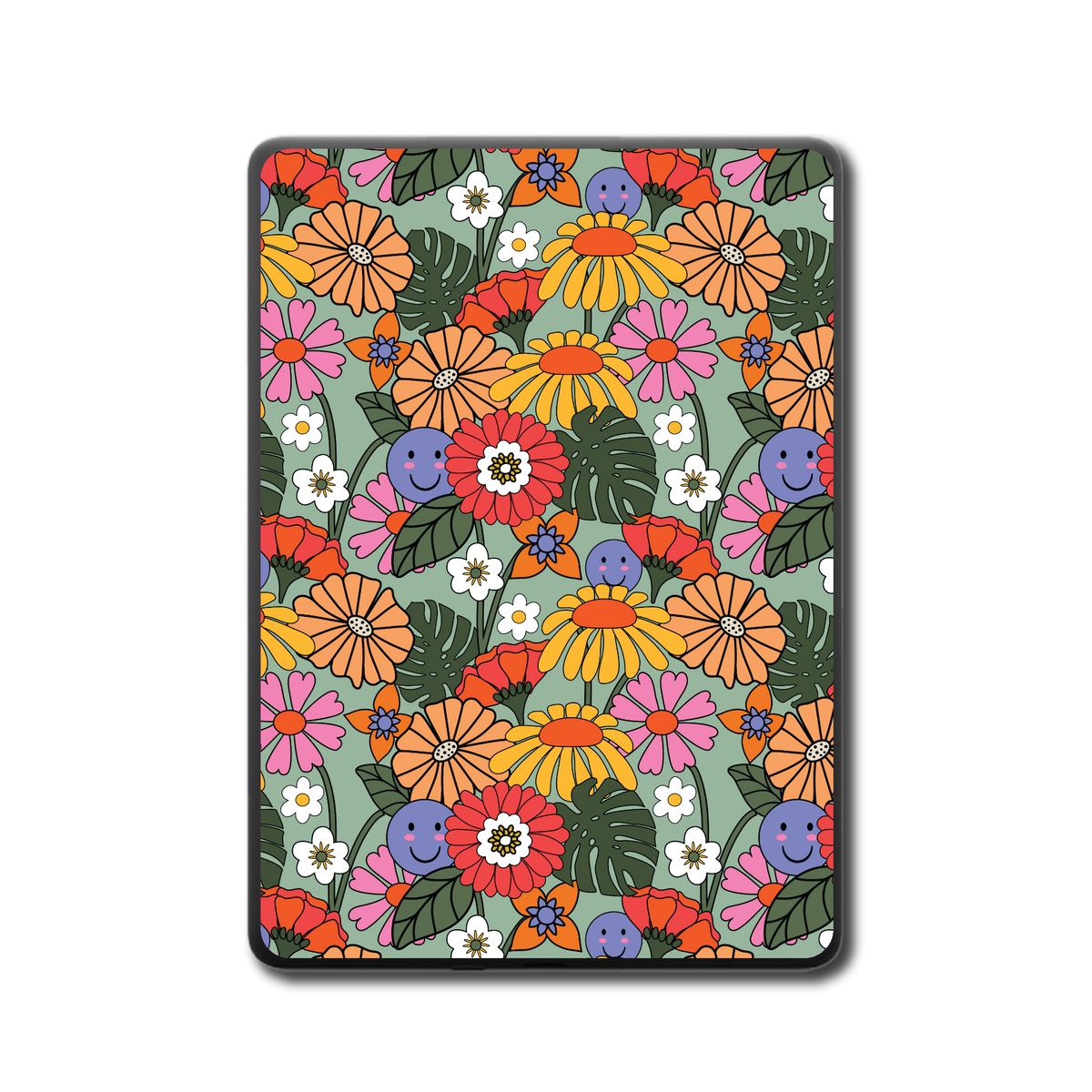 Happy Garden Kindle, Kobo and ColorSoft e-reader skin - back view