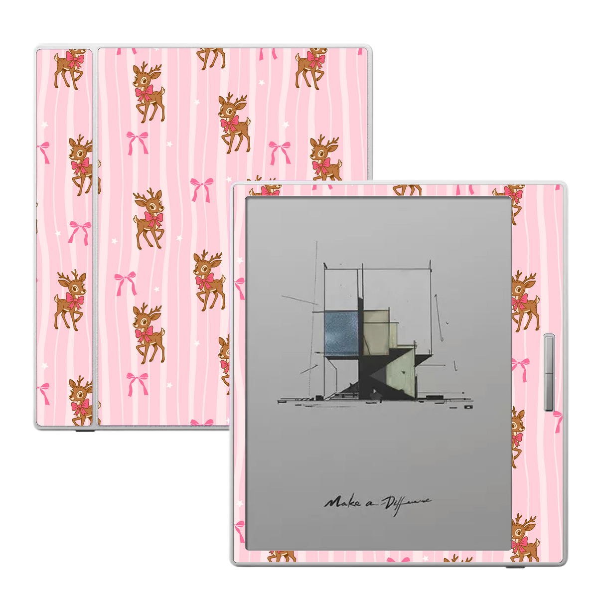 Holly Cheer festive holly and berry skin applied to a Boox e-reader
