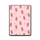 Back view of Holly Cheer vinyl skin showing holly leaves on Kindle