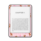 Front view of Holly Cheer green and red holly skin on Kindle device