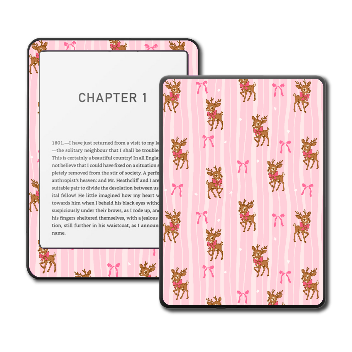 Holly Cheer festive holly and berry skin on a Kindle e-reader