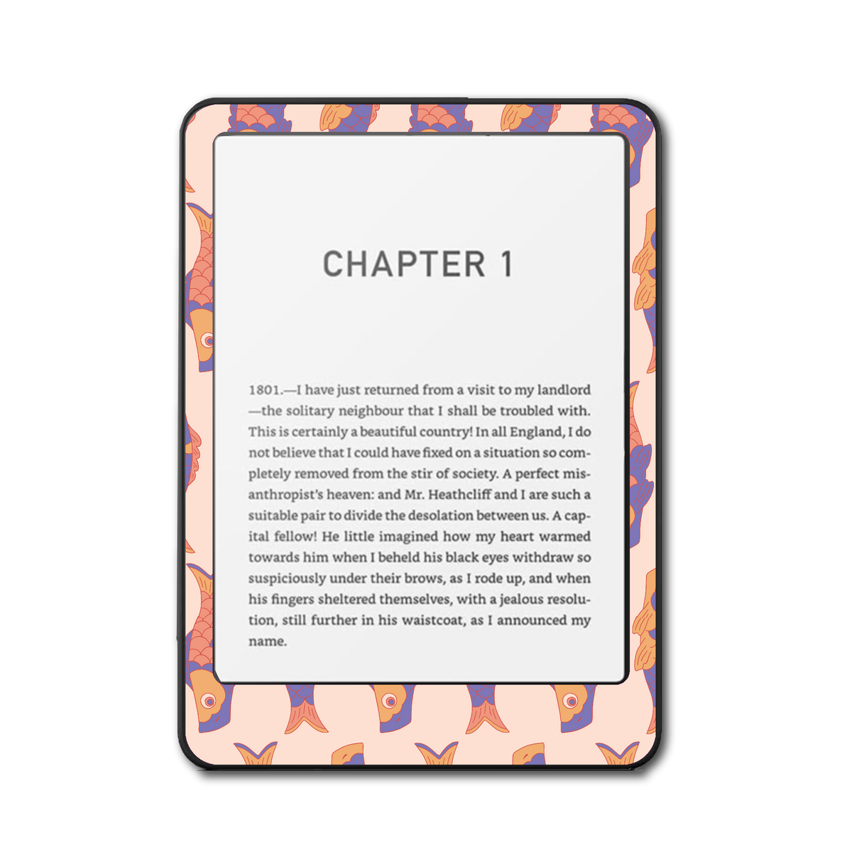 Koi Carnival Kindle and Kobo e-reader skin front mockup