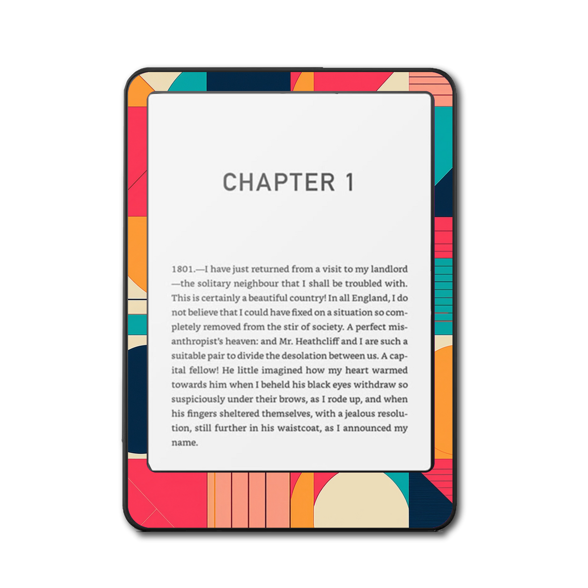 Line Pop Kindle and Kobo e-reader skin front mockup