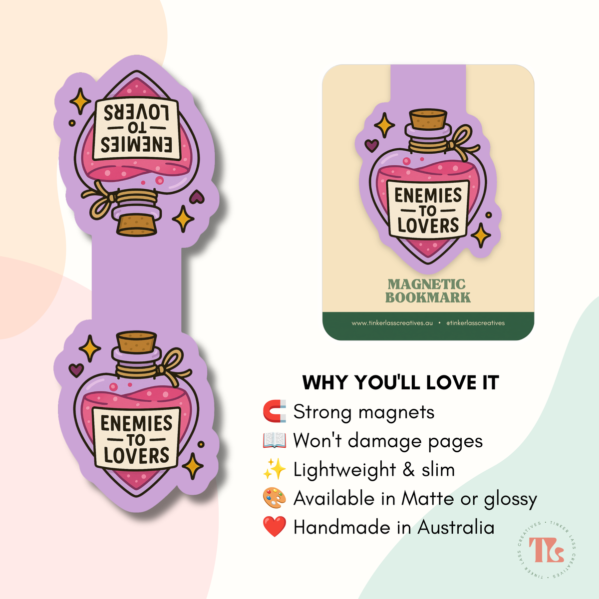 Magnetic Bookmark - Enemies to Lovers