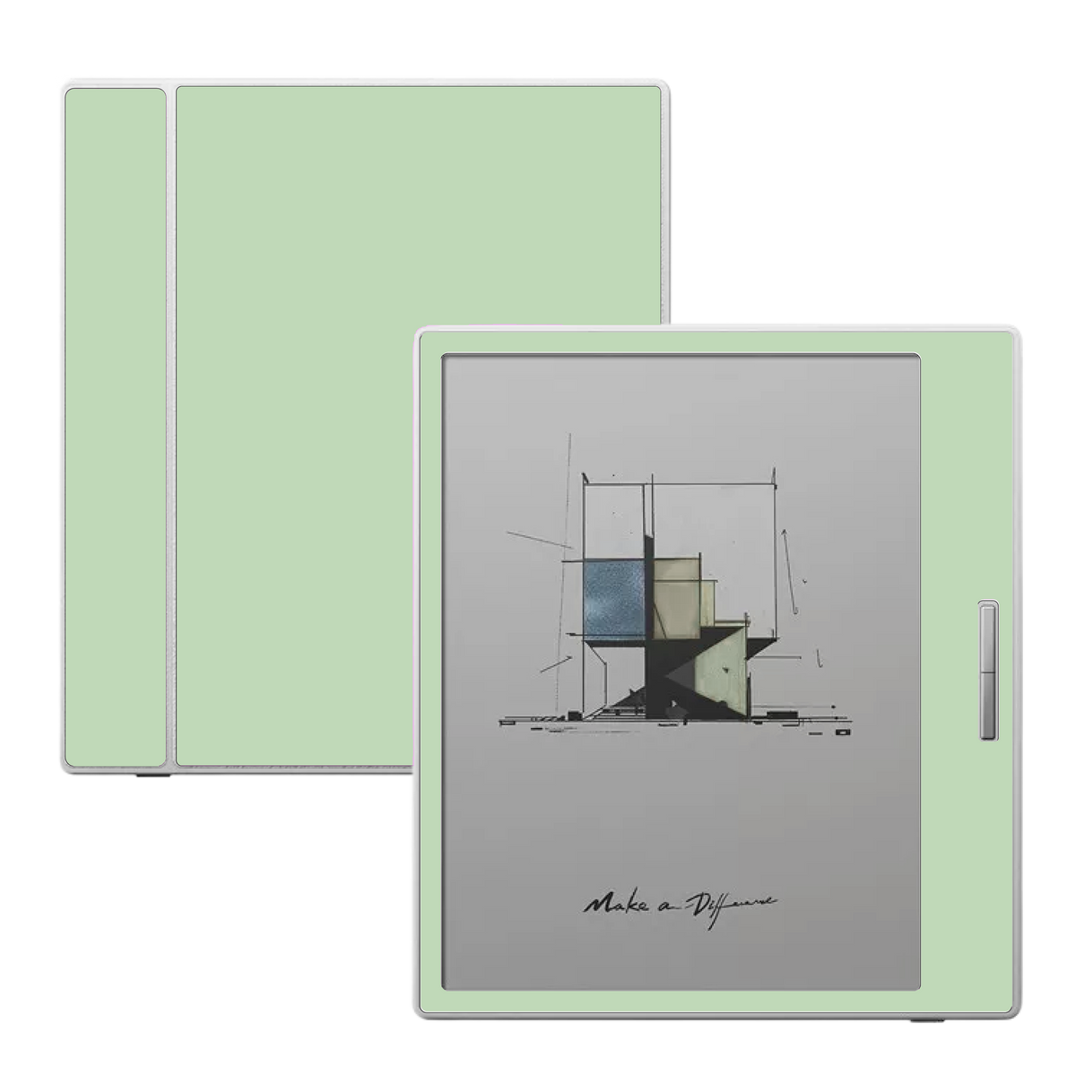 Matcha pastel green skin for Boox Go Color 7 and Boox Palma e-readers