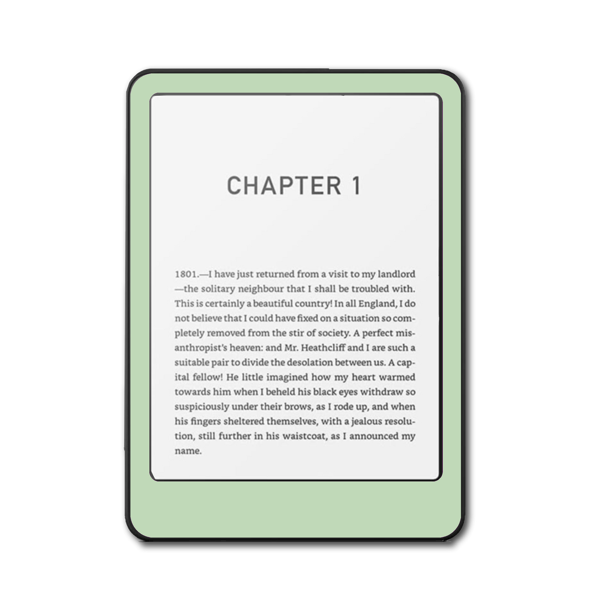 Matcha Kindle, Kobo and ColorSoft e-reader skin - front view
