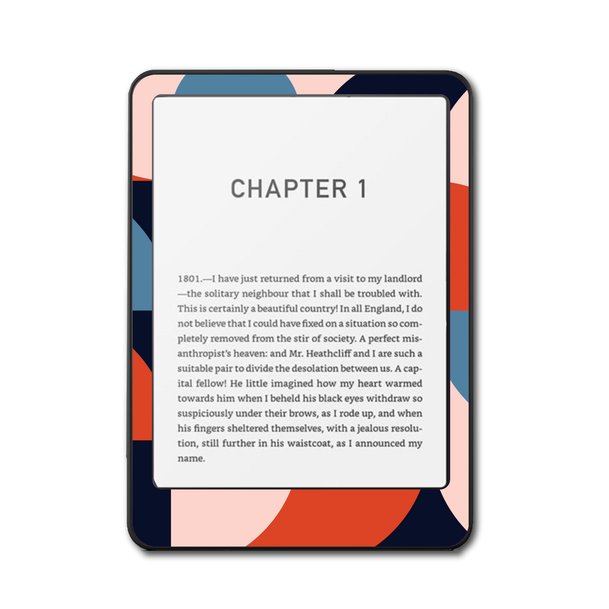 Mod Pop Curve Kindle and Kobo e-reader skin front mockup