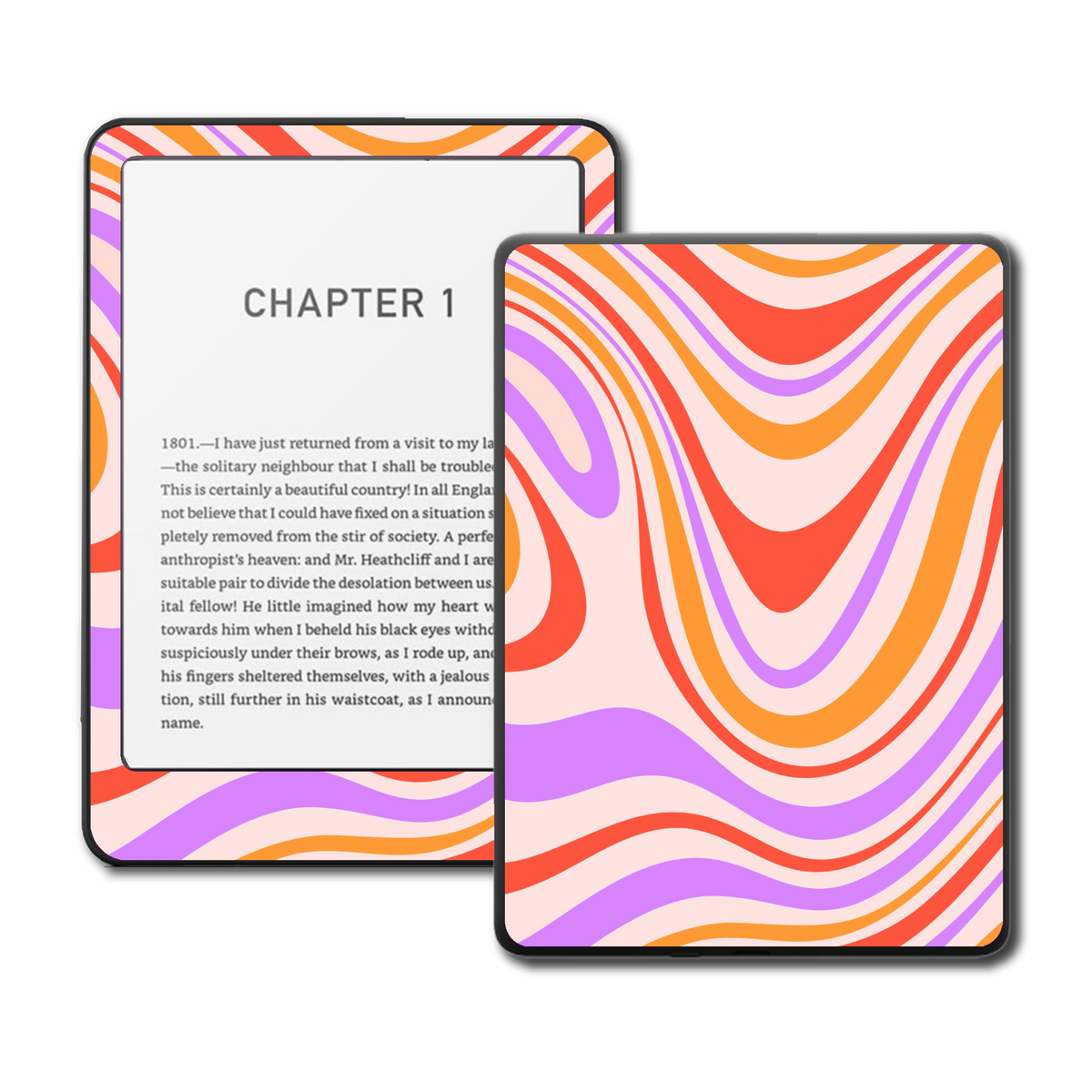 Neon Melt Kindle Kobo skin main mockup