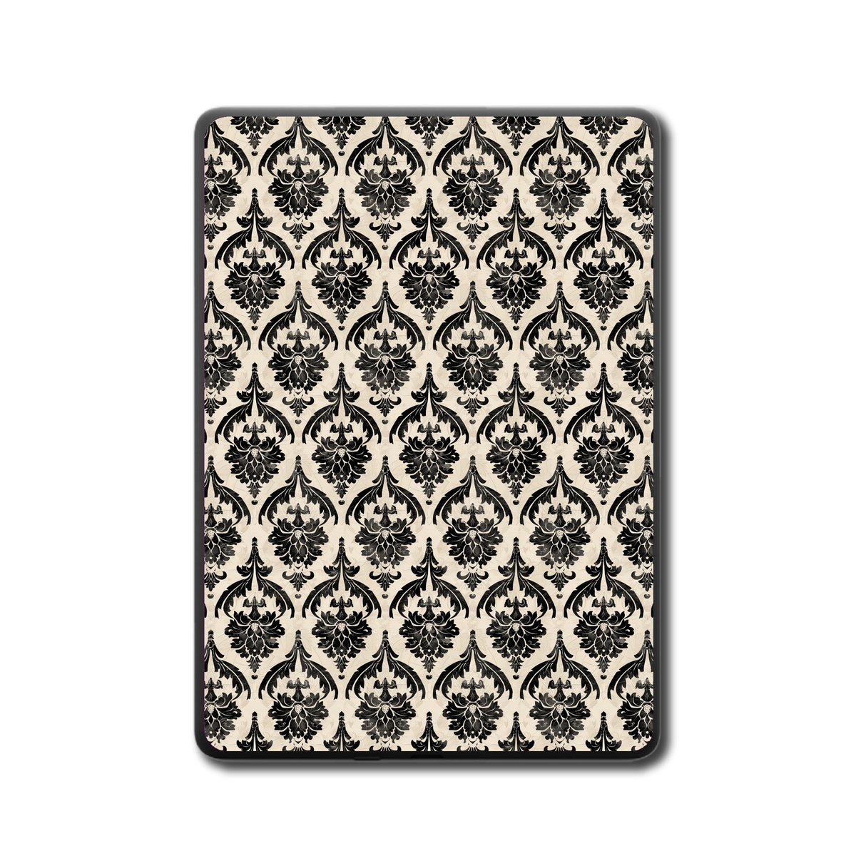 Noir Damask Kindle, Kobo and ColorSoft e-reader skin - back view