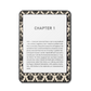 Noir Damask Kindle, Kobo and ColorSoft e-reader skin - front view