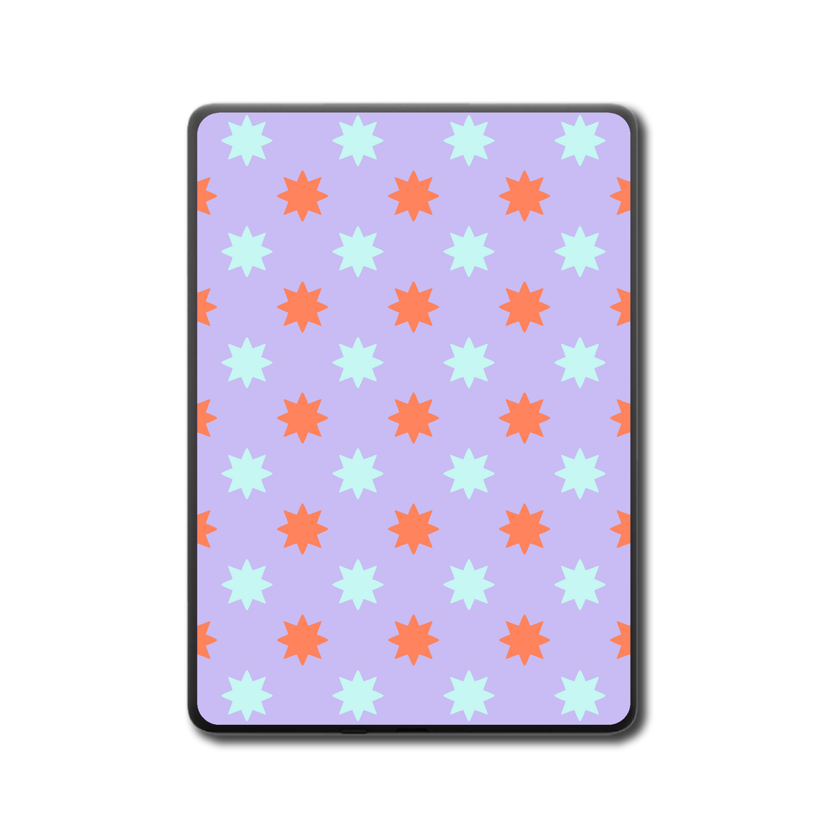 Nova Pop vinyl skin covering the back of a Kindle e-reader