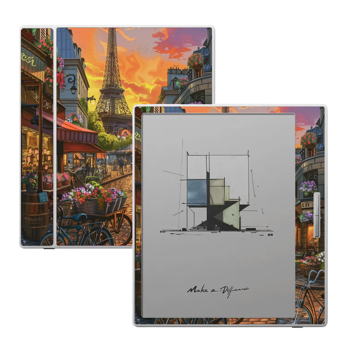 Parisian Glow skin for Boox Go Color 7 and Boox Palma e-readers