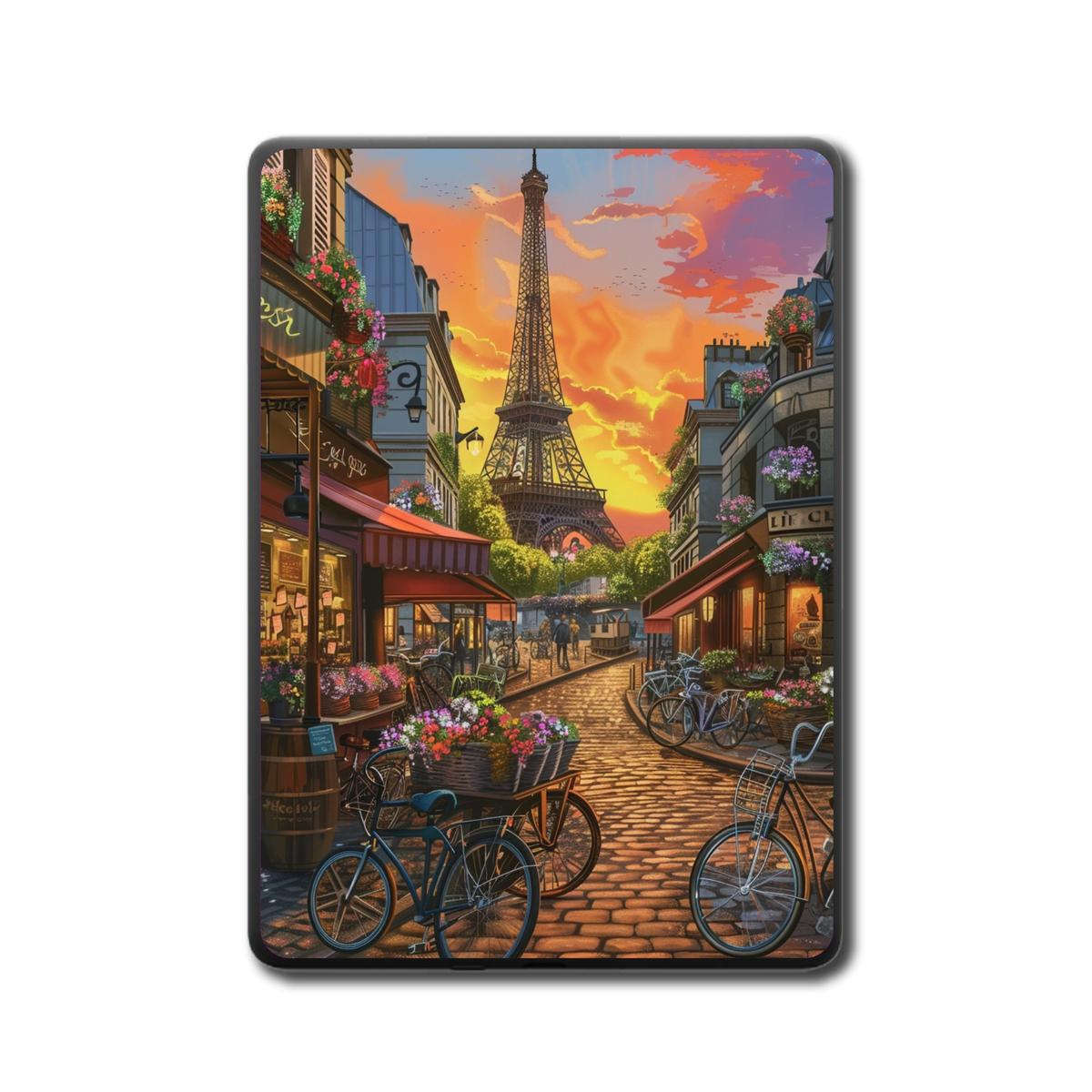 Parisian Glow Kindle and Kobo e-reader skin back mockup