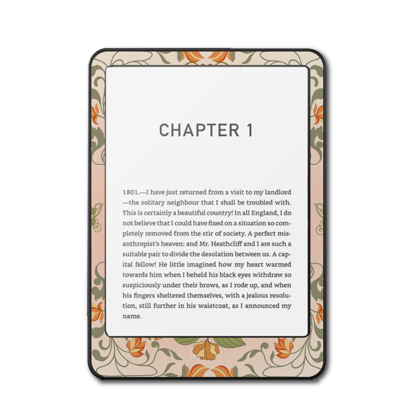 Peace Reigned Over All Kindle Skin | Art Nouveau Floral Sticker