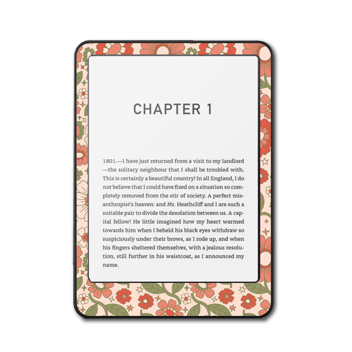 Petal Parade Kindle and Kobo e-reader skin front mockup