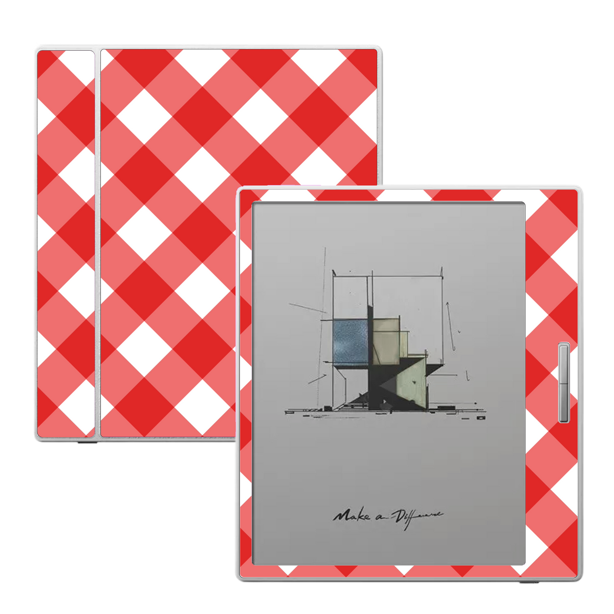 Picnic Pop plaid skin for Boox Go Color 7 and Boox Palma e-readers