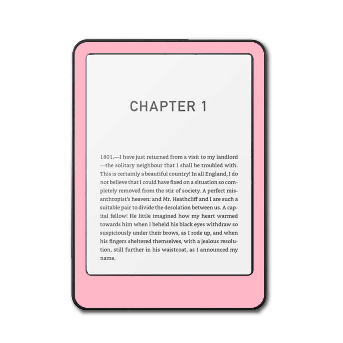 Pink Pastel Kindle, Kobo and ColorSoft e-reader skin - front view