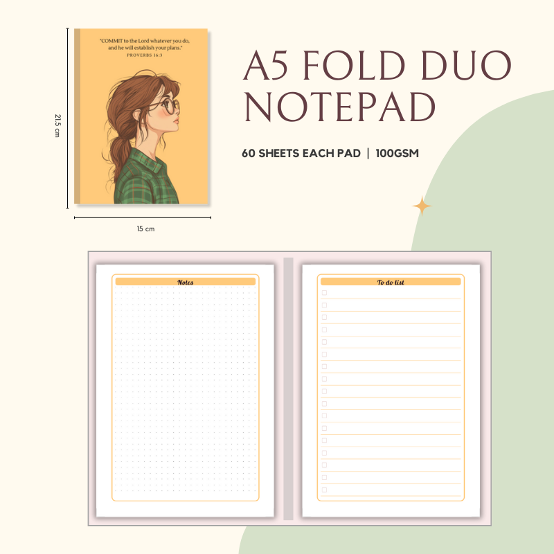 Notepad - Fold Duo Planner - Proverbs Collection