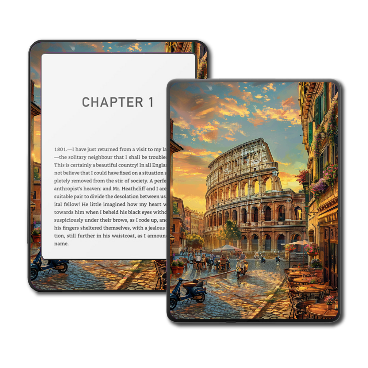 Roman Twilight Kindle and Kobo e-reader skin mockup