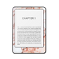 Rose Quartz Kindle and Kobo e-reader skin front view
