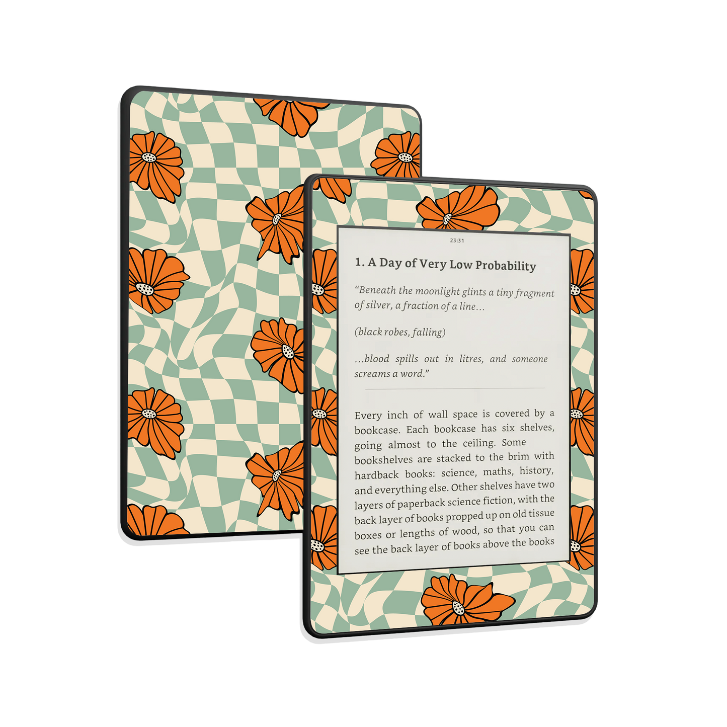 Kindle & Kobo Skin - Sage Check