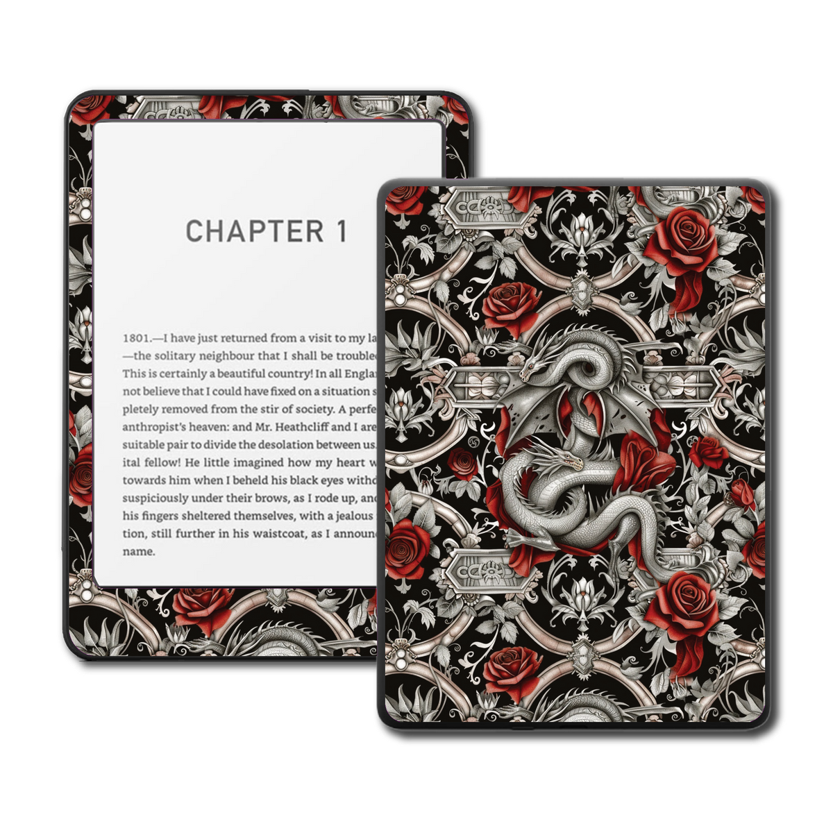 Serpent Rose Kindle Kobo and ColorSoft e-reader skin