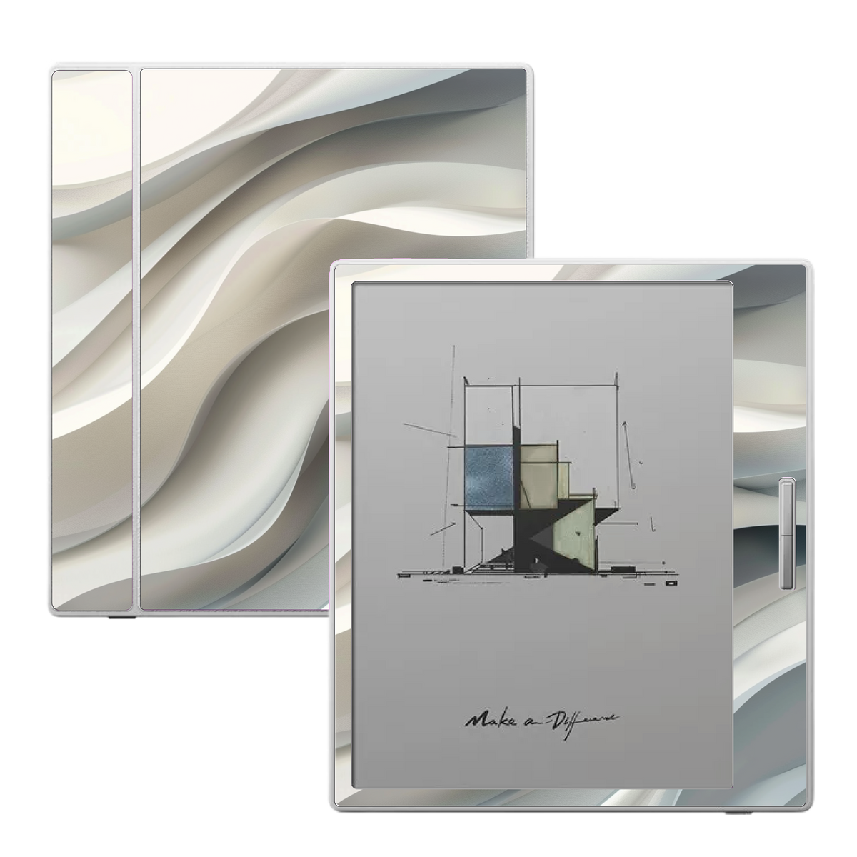 Silver Drift skin for Boox Go Color 7 and Boox Palma e-readers